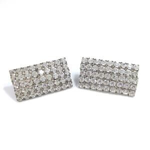 Vintage 1960s MUSI Shoe Clips Clear Rhinestone Austrian Crystal Wedding Bridal
